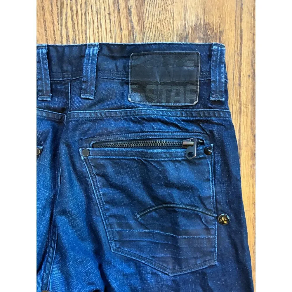 G-STAR Raw 01 Blue Straight Leg Denim Jeans Pants Trousers   Mens Size 32